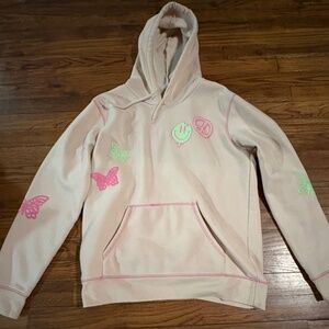 Rue21 Blush Pink Butterfly Graphic Hoodie Size M – More Self Love